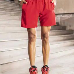 Mid-Rise Shorts with Elasticated Waist-picture-21