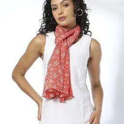 Women Geometric Print Stole-image-14