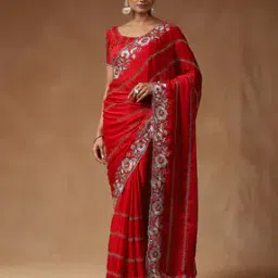 Women Embroidered Saree with Blouse Piece-image-56