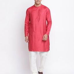 fabindia FabBasics Slim Fit Long Silk Kurta-picture-16