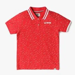Boys Printed Regular Fit Polo T-Shirt-image-33