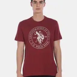 Brand Print Crew-Neck Cotton T-shirt-image-32