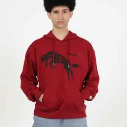 Graphic Print Kangaroo Pocket Hoodie-image-56