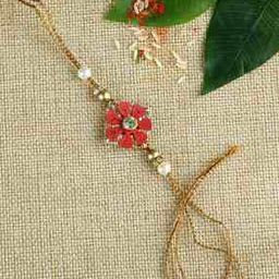 Tie-Up Floral Rakhi with Roli & Chawal-image-17