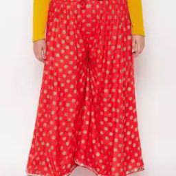 Polka-Dot Print Flared Sharara with Drawstring Waist-image-17