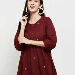 MIcro-Print Fit & Flared Kurti-7