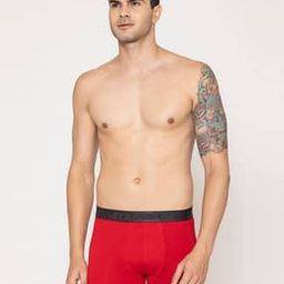 Men Typographic Print Trunk with Elasticated Waist-image-72