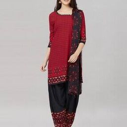 Geometric Print Unstitched Dress Material-picture-17