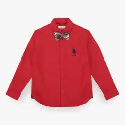 Boys Regular Fit Shirt with Bow Tie-image-30