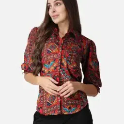 Women Regular Fit Printed Shirt-picture-1