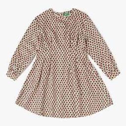 Girls Floral Print Fit & Flare Dress-image-107
