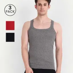 kansal Men Pack of 3 Scoop-Neck Vests-picture-23