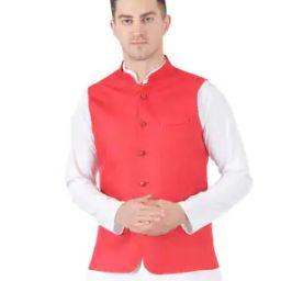 Solid Slim-Fit Nehru Jacket-10