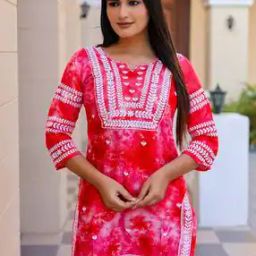 Women Rayon Embroidery Straight Tunic-image-3