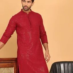 Men Embroidery Long Kurta-image-20
