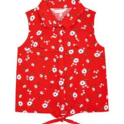 Floral Print Button-Down Top-picture-1