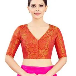 Women Floral Woven Front-Open Blouse-image-97