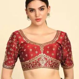 Women Embroidered Back-Open Blouse-53