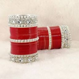 Silver-Plated Stone-Studded Bangle-image-2