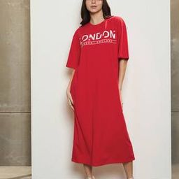 Women Typographic Print Sheath Dress-image-38