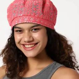 Embroidered Beret Hat-41