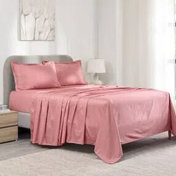 300 TC King-Size Bedsheet with Pillow Covers-image-76