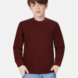 Crew-Neck T-Shirt with Ribbed Hem-47