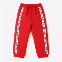 Girls Cotton Joggers with Brand Taping-image-71