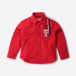 Brand Print Shirt with Contrast Panels-picture-25
