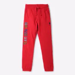 Boys Cotton Joggers with Brand Applique-image-46
