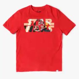 Boys Star Wars Print Relaxed Fit Round-Neck T-Shirt-52