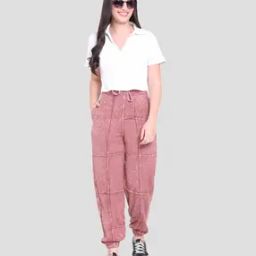 Women Straight Track Pants with Elasticated Drawstring Waist-picture-7