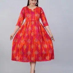 Block Print Gown Dress-image-5