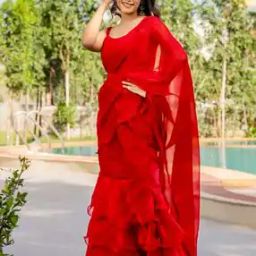 Women Pre-Stitched Saree with Belt-image-2