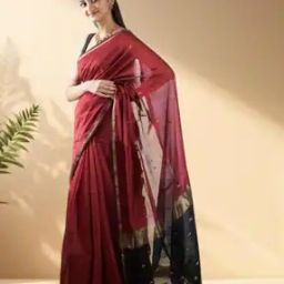 Floral Print Kanjeevaram Silk Saree-image-10