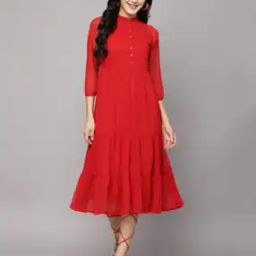 Swiss Dot Tiered Dress-12