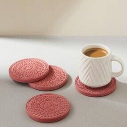 Set of 4 Carved Stone Coaster-picture-15