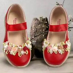 Girls Slip-On Casual Shoes with Floral Applique-picture-26
