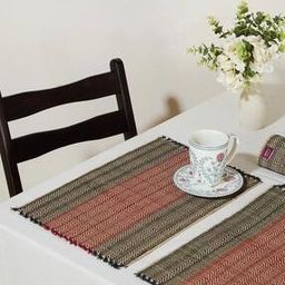 fabindia Set of 6 Woven Placemat with Tassels-picture-16