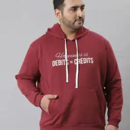 Typographic Print Hooded Sweatshirt-image-59