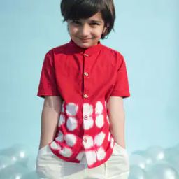 Boys Tie & Dye Regular Fit Cotton Shirt-picture-33