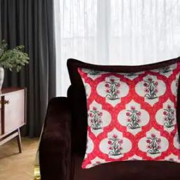 Floral Print Square Cushion Cover 16" x 16"-image-9