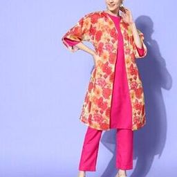 Women Floral Print Front-Open Shrug-38