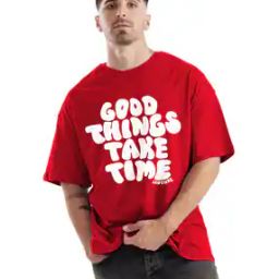 Men Typographic Print Oversized Fit T-Shirt-image-98