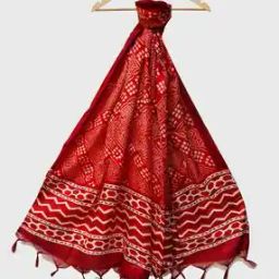 Women Bandhani Print Dupatta with Tassels-41