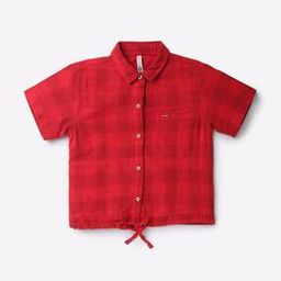 Checked Slim Fit Shirt with Patch Pocket-image-30