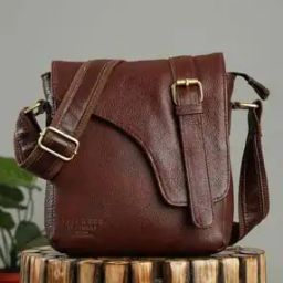 Men Leather Messenger Bag with Adjustable Strap-image-94