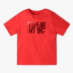 Boys Logo Embossed Slim Fit Round-Neck T-Shirt-image-73