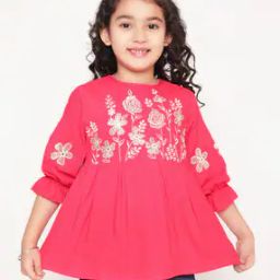 Embroidered Round-Neck Top-image-0