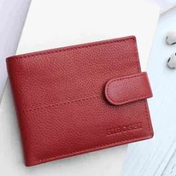 Men Bi-Fold Wallet with Text Embossed-image-43
